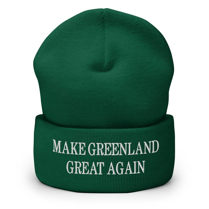 Make Greenland Great Again Embroidered Knit Cuffed Beanie - Spruce