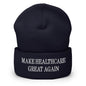 Make Healthcare Great Again Embroidered Knit Cuffed Beanie - Navy