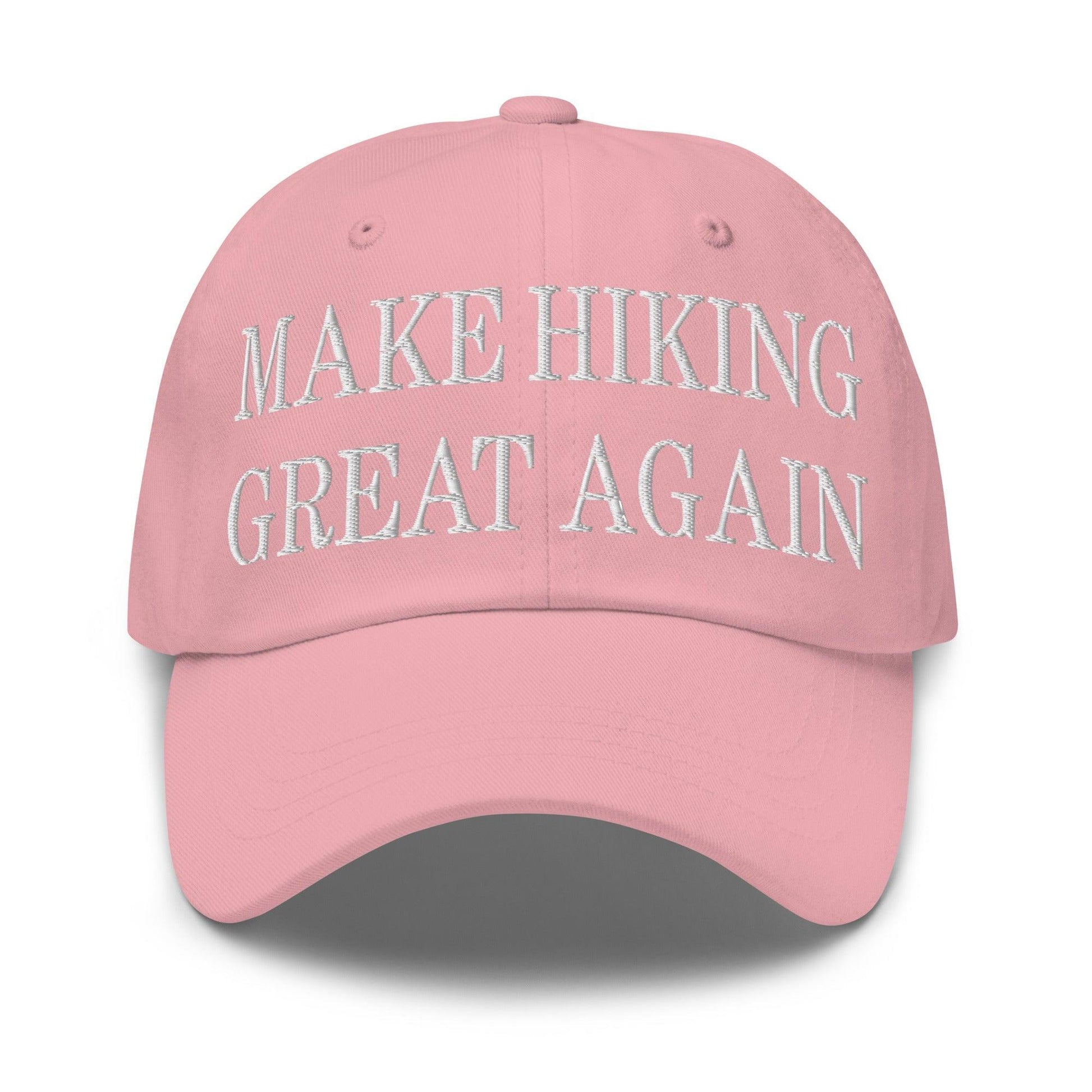 Make Hiking Great Again Embroidered Dad Hat - Pink