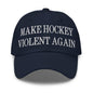 Make Hockey Violent Again Embroidered Dad Hat - Navy