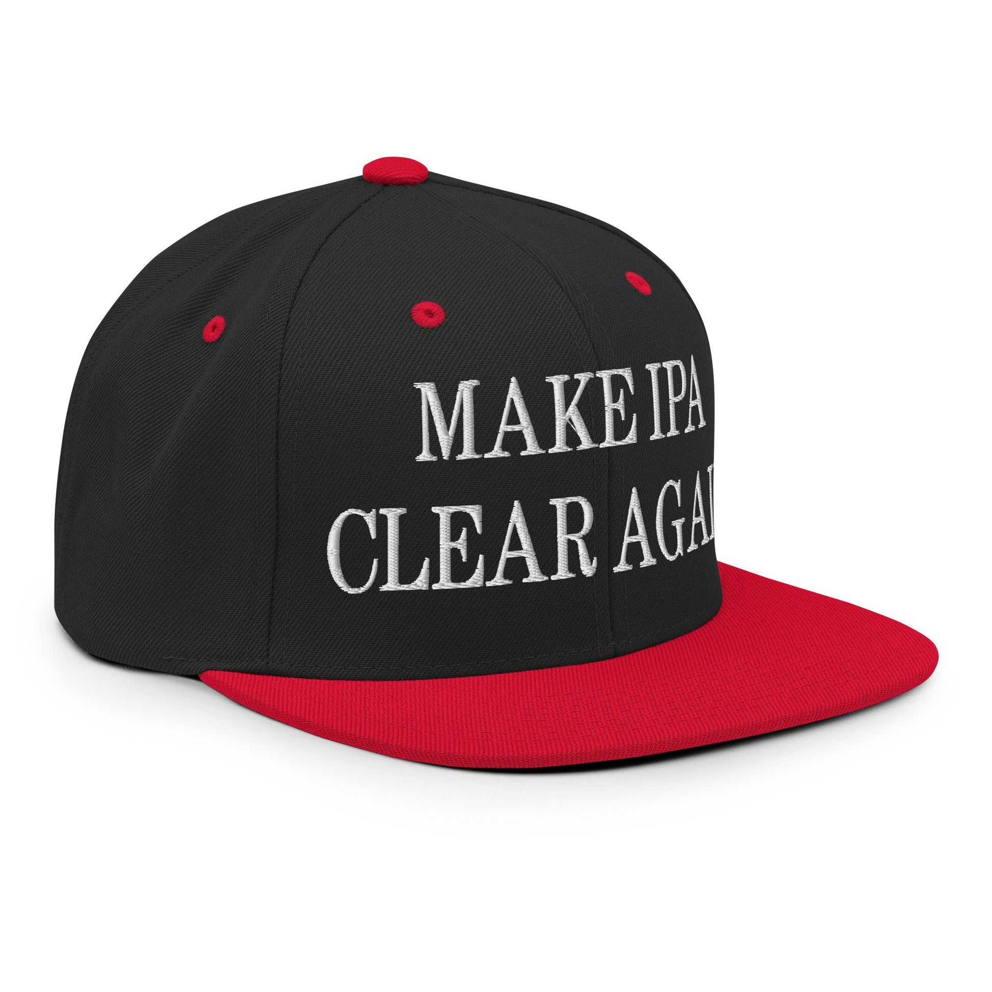 Make IPA Clear Again Embroidered Flat Bill Brim Snapback Hat