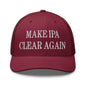 Make IPA Clear Again Embroidered Mesh Trucker Hat - Cranberry