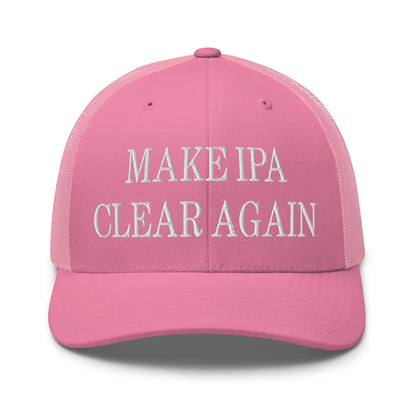 Make IPA Clear Again Embroidered Mesh Trucker Hat - Pink