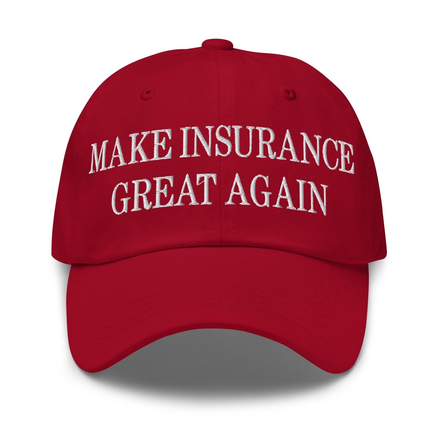 Make It Great Again Embroidered Dad Hat - Cranberry