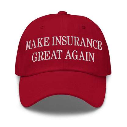 Make It Great Again Embroidered Dad Hat - Cranberry