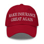 Make It Great Again Embroidered Dad Hat - Cranberry