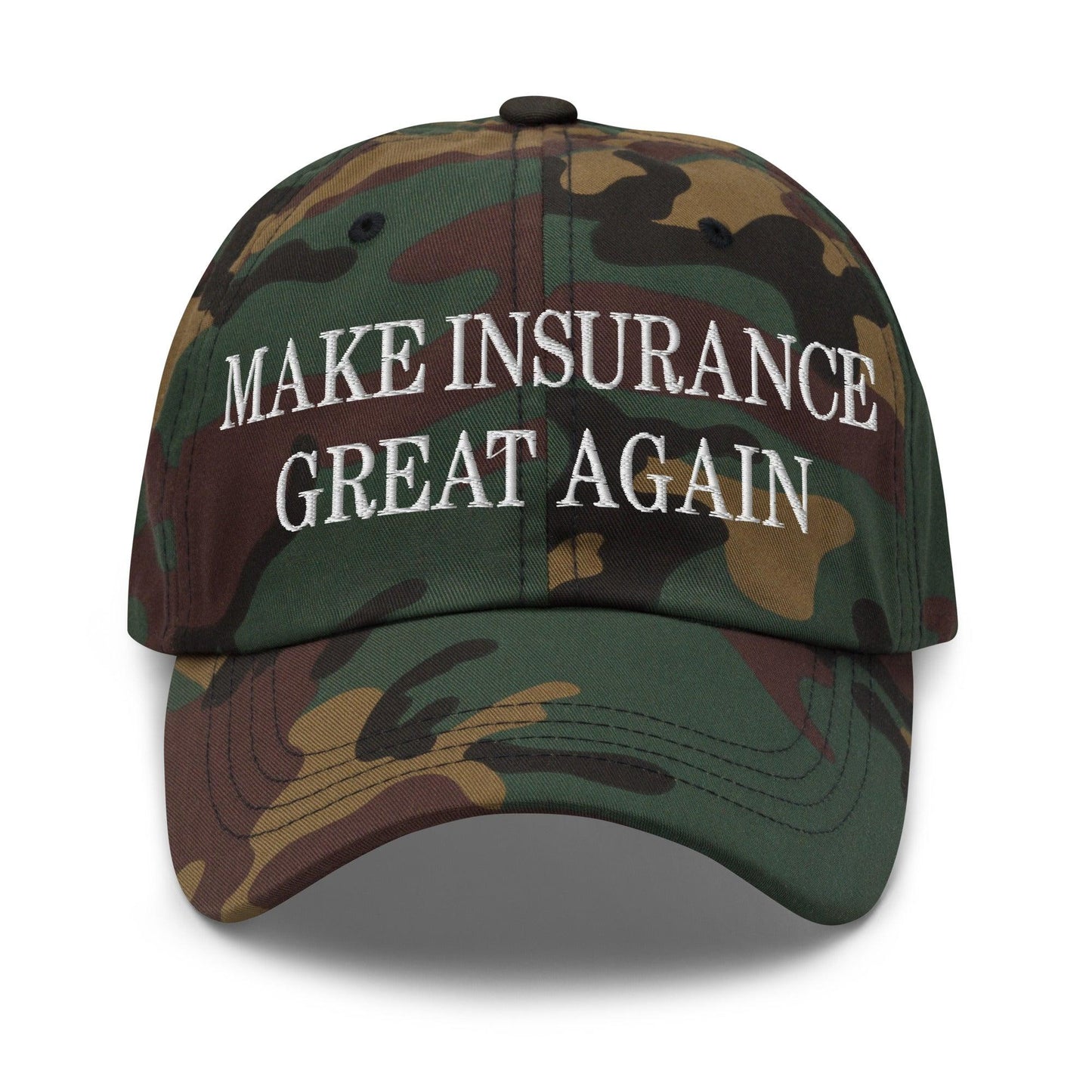Make It Great Again Embroidered Dad Hat - Green Camo