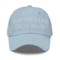 Make It Great Again Embroidered Dad Hat - Light Blue