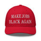 Make Jobs Black Again Embroidered Mesh Trucker Hat - Red