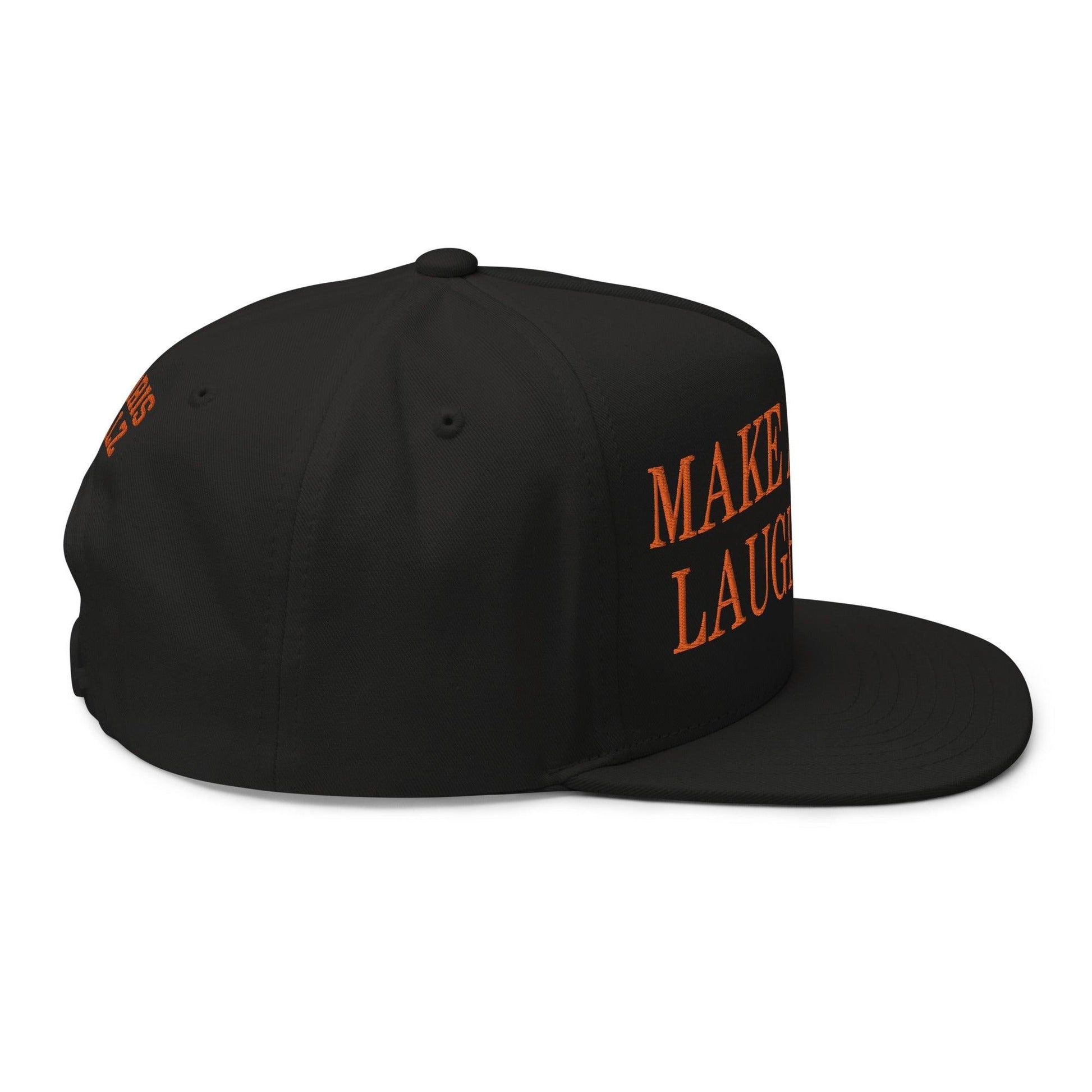 Make Us Laugh Again MALA Halloween Embroidered Flat Bill Brim 5 Panel Snapback Hat