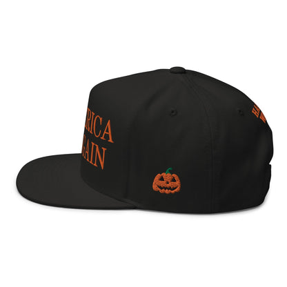 Make Us Laugh Again MALA Halloween Embroidered Flat Bill Brim 5 Panel Snapback Hat