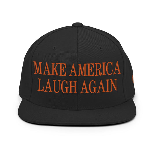 Make Us Laugh Again MALA Halloween Embroidered Flat Bill Brim Snapback Hat