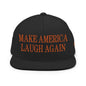 Make Us Laugh Again MALA Halloween Embroidered Flat Bill Brim Snapback Hat