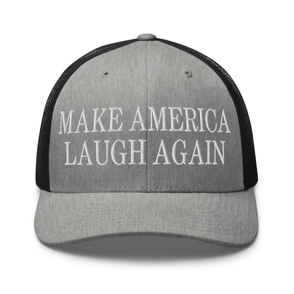 Make Us Laugh Again Mesh Trucker Hat - Heather/ Black
