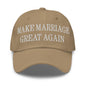 Make Marriage Great Again Embroidered Dad Hat - Khaki