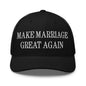 Make Marriage Great Again Embroidered Mesh Trucker Hat - Black