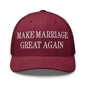 Make Marriage Great Again Embroidered Mesh Trucker Hat - Cranberry
