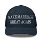 Make Marriage Great Again Embroidered Mesh Trucker Hat - Navy
