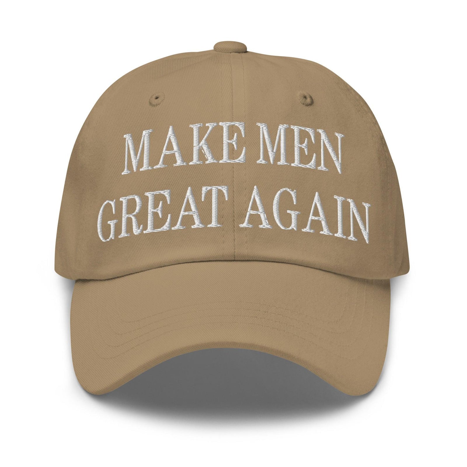 Make Men Great Again Embroidered Dad Hat - Khaki