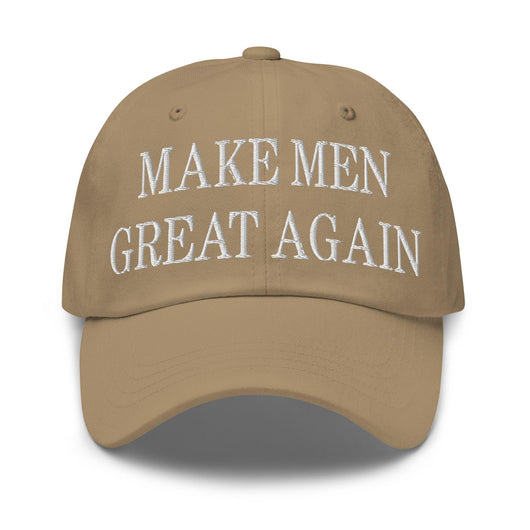 Make Men Great Again Embroidered Dad Hat - Khaki