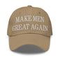 Make Men Great Again Embroidered Dad Hat - Khaki