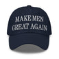 Make Men Great Again Embroidered Dad Hat - Navy