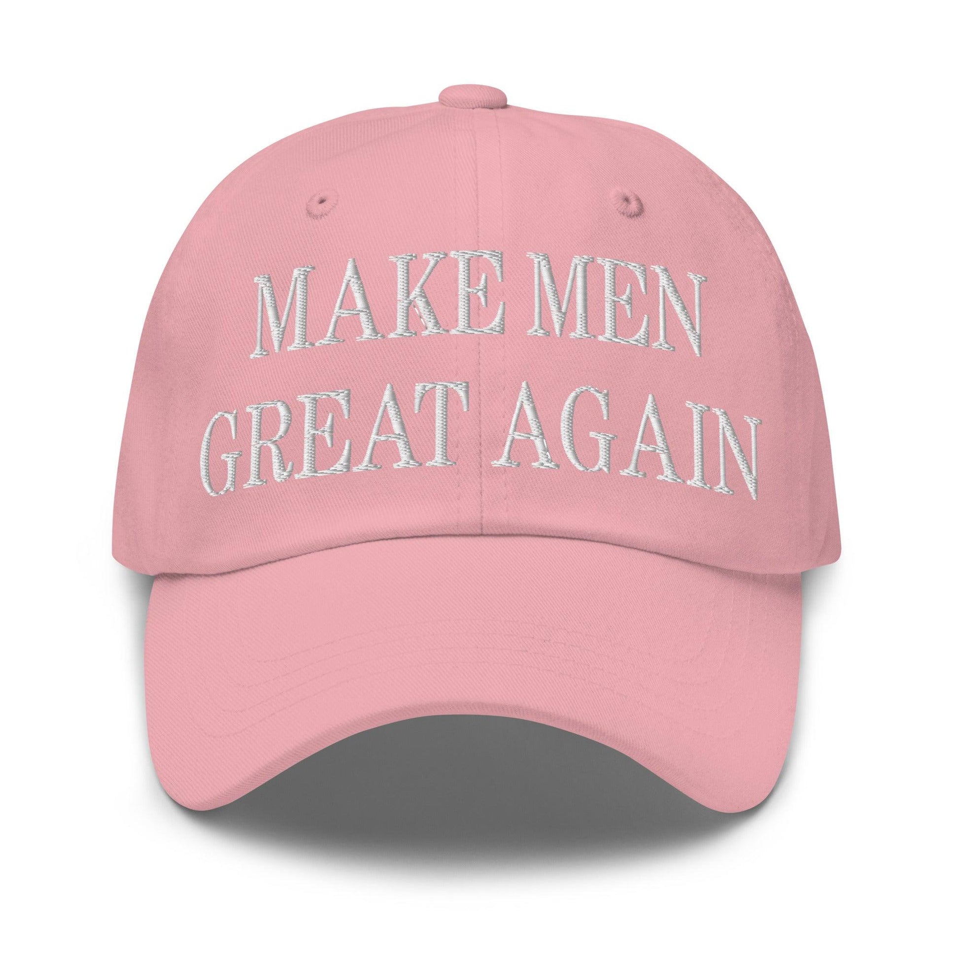 Make Men Great Again Embroidered Dad Hat - Pink