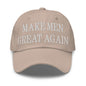 Make Men Great Again Embroidered Dad Hat - Stone