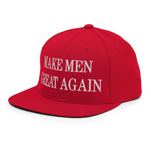Make Men Great Again Embroidered Flat Bill Brim Snapback Hat