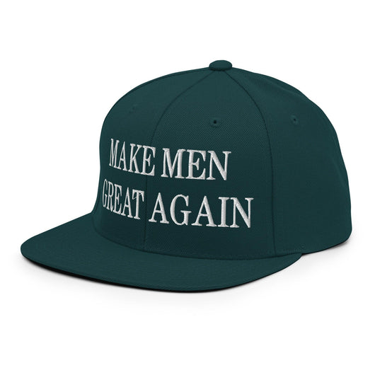 Make Men Great Again Embroidered Flat Bill Brim Snapback Hat