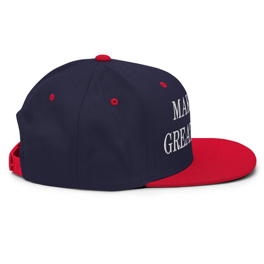 Make Men Great Again Embroidered Flat Bill Brim Snapback Hat