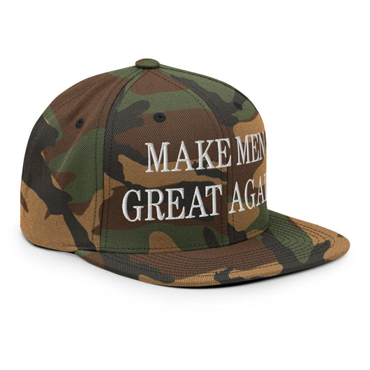 Make Men Great Again Embroidered Flat Bill Brim Snapback Hat