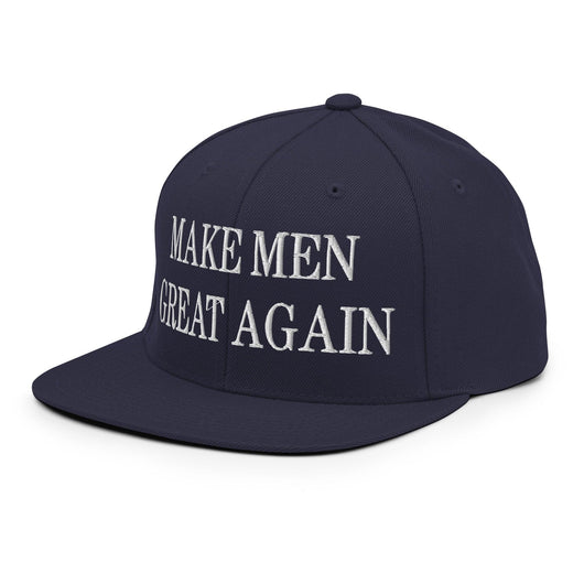 Make Men Great Again Embroidered Flat Bill Brim Snapback Hat