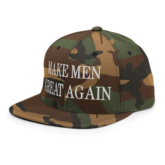 Make Men Great Again Embroidered Flat Bill Brim Snapback Hat