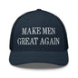 Make Men Great Again Embroidered Mesh Trucker Hat - Navy