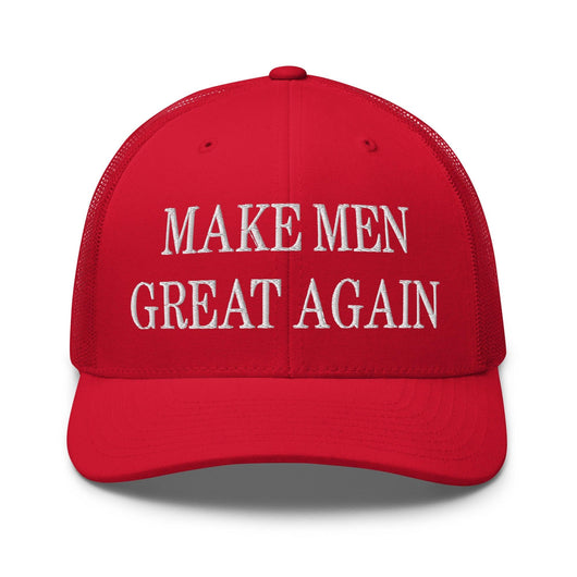 Make Men Great Again Embroidered Mesh Trucker Hat - Red
