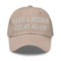 Make A Merkin Great Again Embroidered Dad Hat - Stone