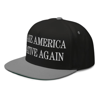 Make Us Native Again Embroidered 5 Panel Flat Bill Brim Snapback Hat