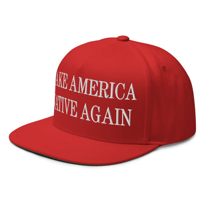 Make Us Native Again Embroidered 5 Panel Flat Bill Brim Snapback Hat
