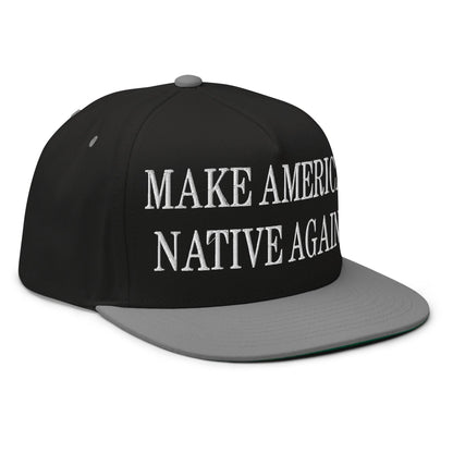 Make Us Native Again Embroidered 5 Panel Flat Bill Brim Snapback Hat