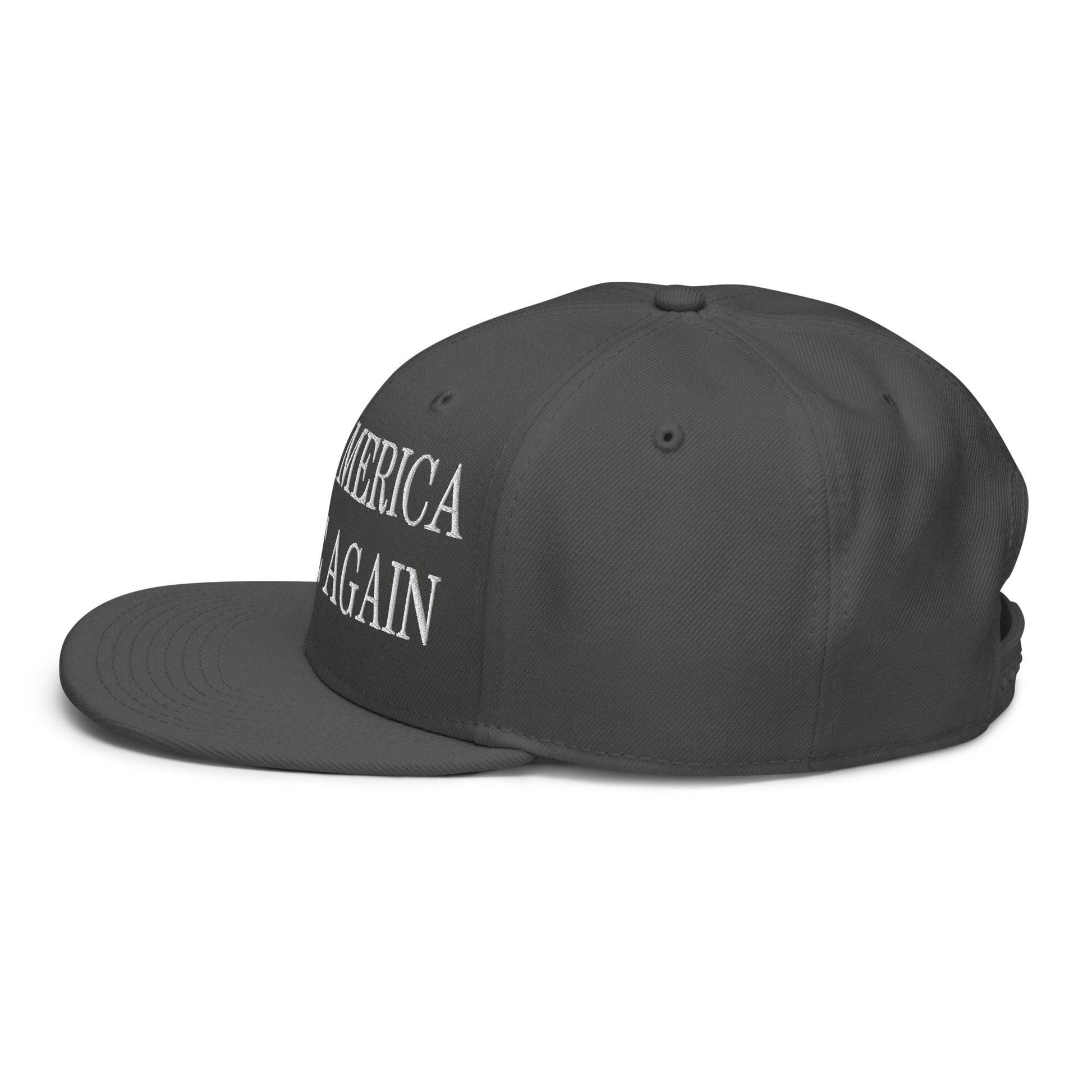 Make Us Native Again Embroidered Flat Brim Bill Snapback Hat