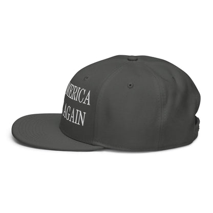 Make Us Native Again Embroidered Flat Brim Bill Snapback Hat