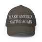 Make Us Native Again Embroidered Stretch Fit Baseball Hat - Dark Grey / S/M