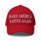 Make Us Native Again Embroidered Stretch Fit Baseball Hat - Red / S/M