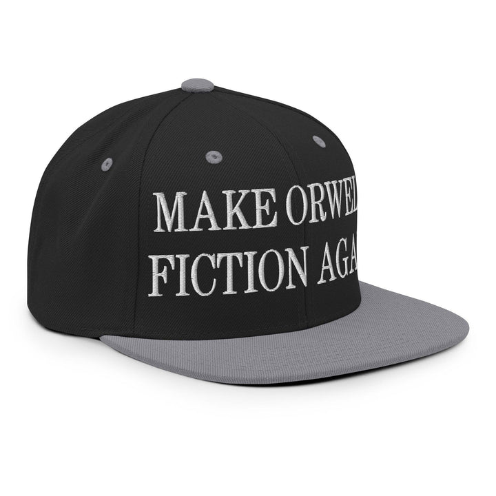 Make Orwell Fiction Again Embroidered Flat Bill Brim Snapback Hat
