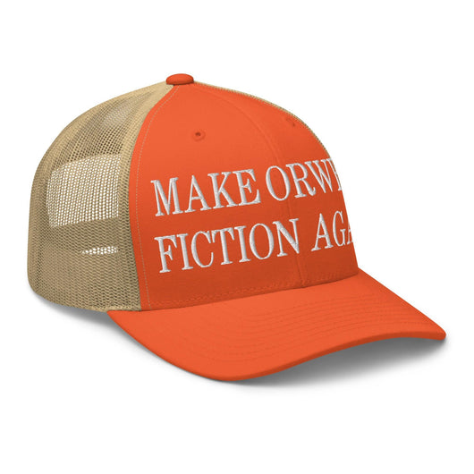 Make Orwell Fiction Again Embroidered Mesh Trucker Hat