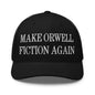 Make Orwell Fiction Again Embroidered Mesh Trucker Hat - Black