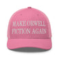 Make Orwell Fiction Again Embroidered Mesh Trucker Hat - Pink