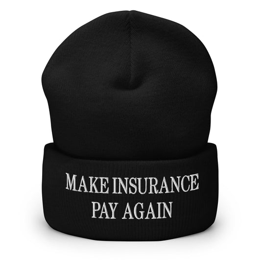 Make It Pay Again Embroidered Knit Cuffed Beanie - Toronto Screen Printing
