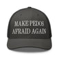 Make Pedos Afraid Again Embroidered Mesh Trucker Hat - Charcoal